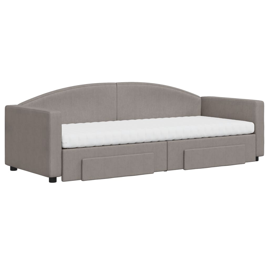 Sofa ohe habia tiraderekin tiradera grisa Taupe 80x200 cm