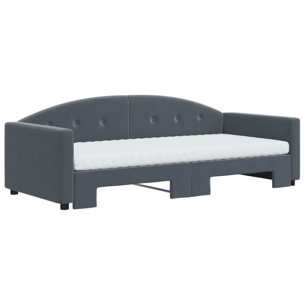 Sofa Bed Nest with Dark Gray Verveil Mattress 90x200 cm