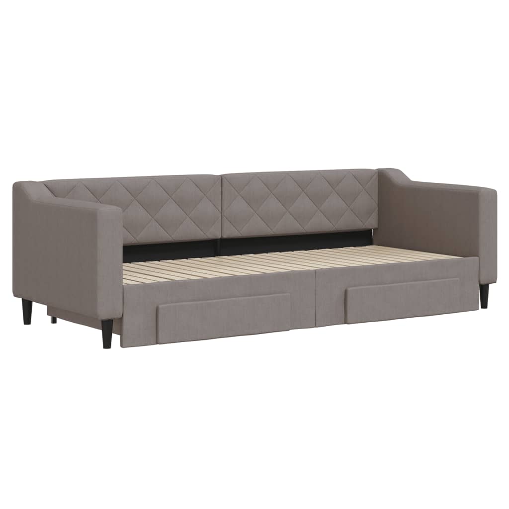 Sofa ohe habia tiraderekin tiradera grisa Taupe 80x200 cm