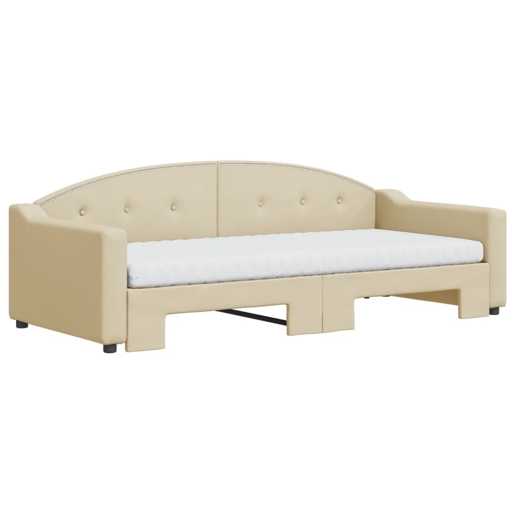 Nest del divano letto con crema crema 90x200 cm