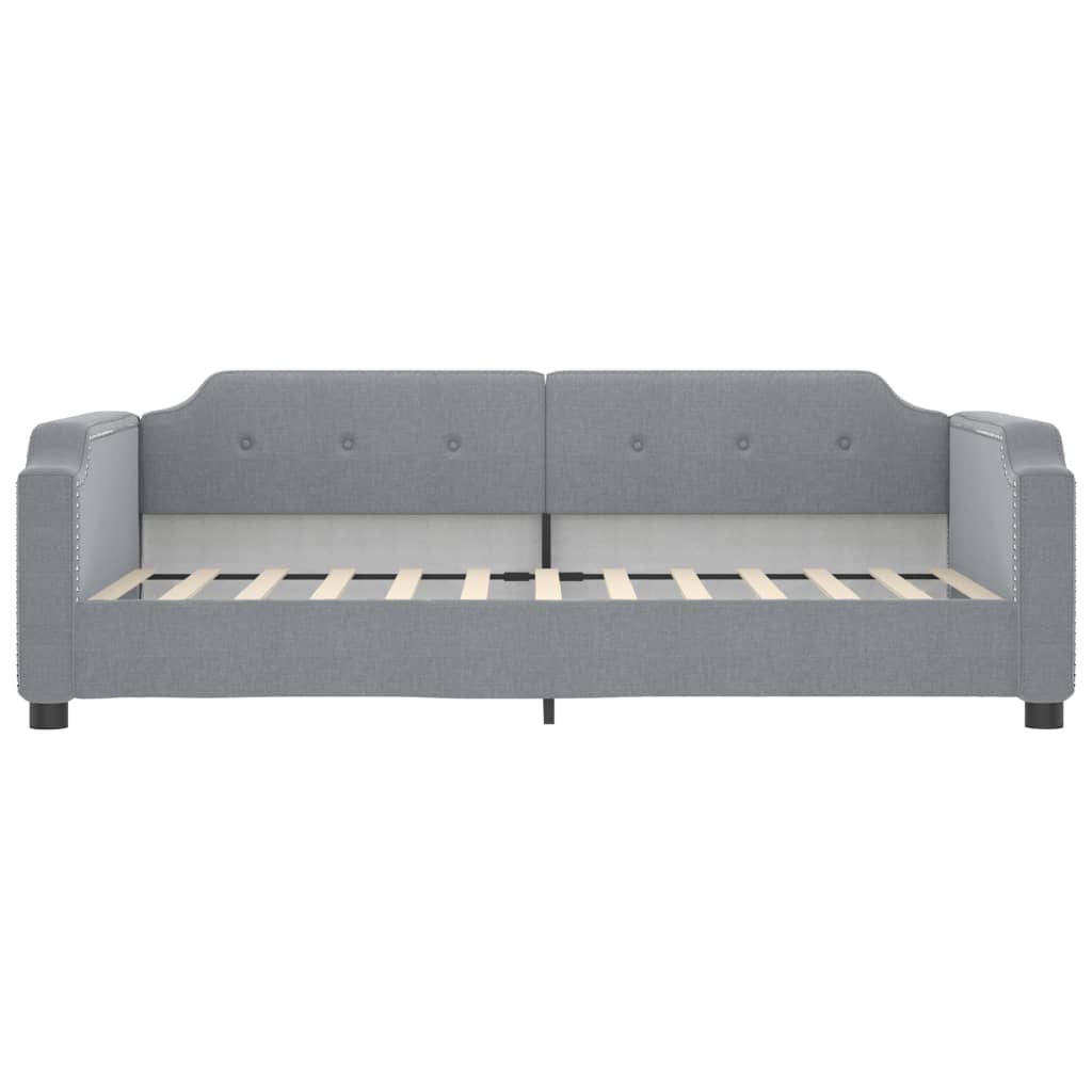 Sofá cama con colchón tela gris claro 90x190 cm vidaXL