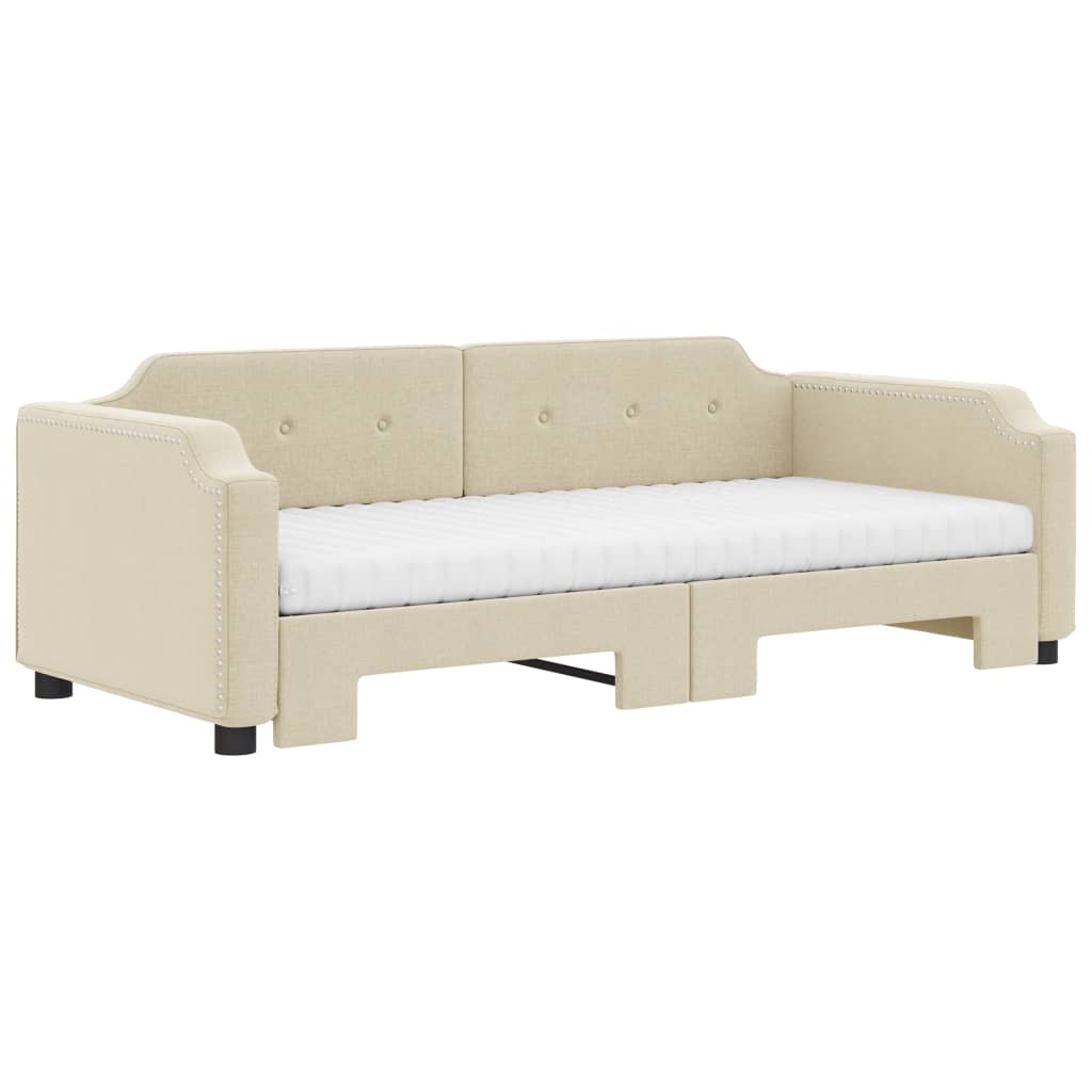 Nest del divano letto con crema crema 90x200 cm