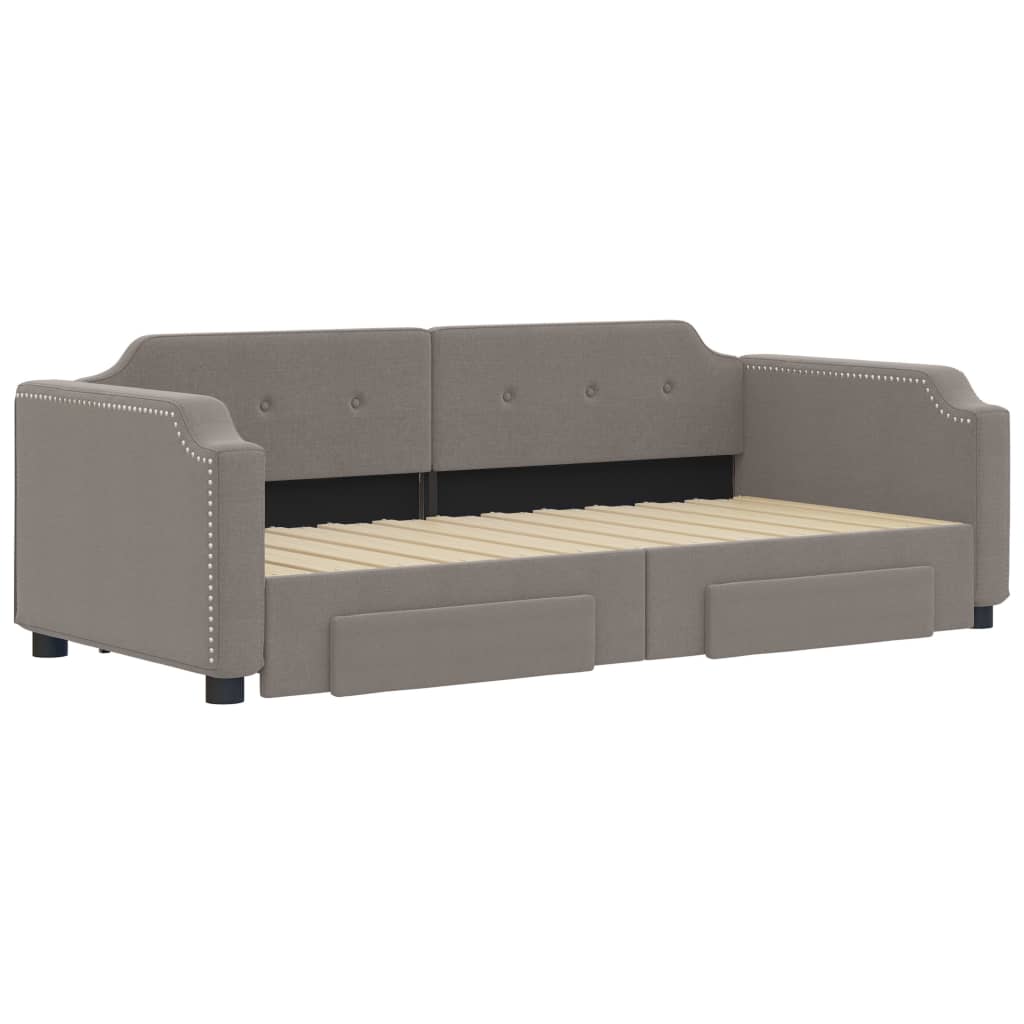 Sofa ohe habia tiraderekin tiradera grisa Taupe 80x200 cm