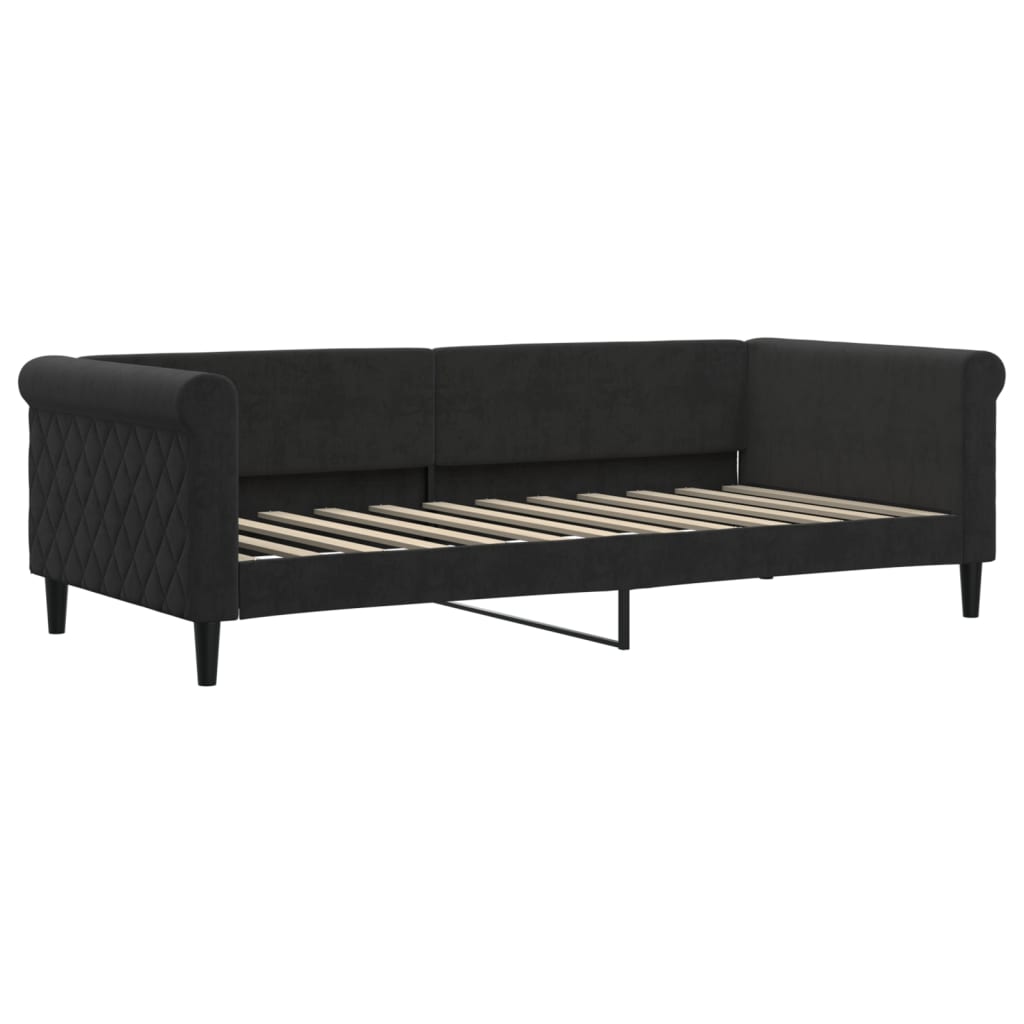 Sofa Bett mit schwarzer Samtmatratze 90x200 cm