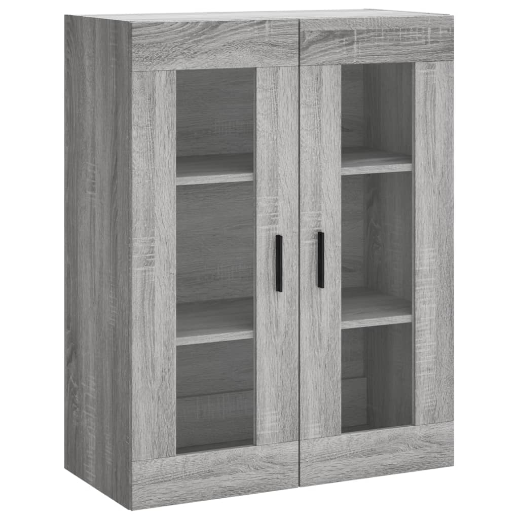 Aparador alto madera contrachapada gris sonoma 69,5x34x180 cm V8452 Vetonek