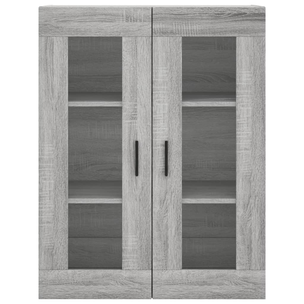 Aparador alto madera contrachapada gris sonoma 69,5x34x180 cm V8452 Vetonek