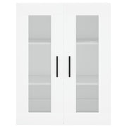 Aparador alto madera contrachapada blanco 69,5x34x180 cm V8476 Vetonek