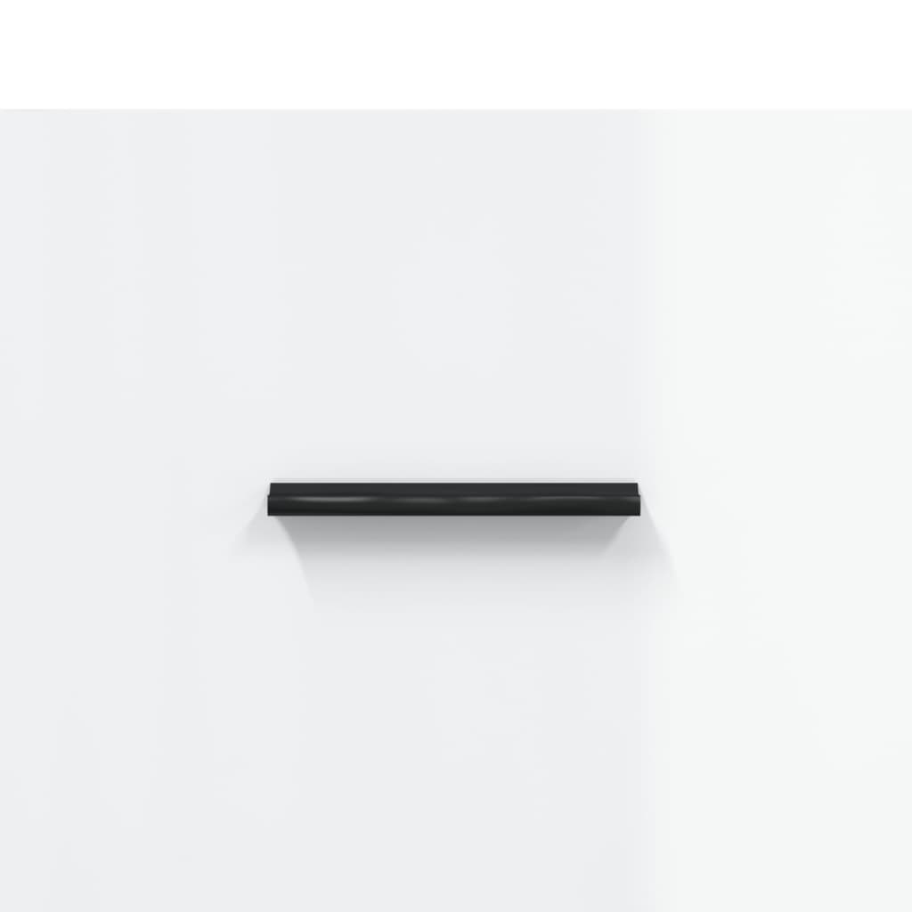 Aparador alto madera contrachapada blanco brillo 34,5x34x180 cm V6730 Vetonek