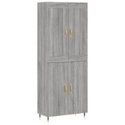 Aparador alto madera contrachapada gris sonoma 69,5x34x180 cm V9656 Vetonek
