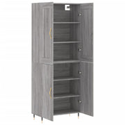 Aparador alto madera contrachapada gris sonoma 69,5x34x180 cm V9656 Vetonek