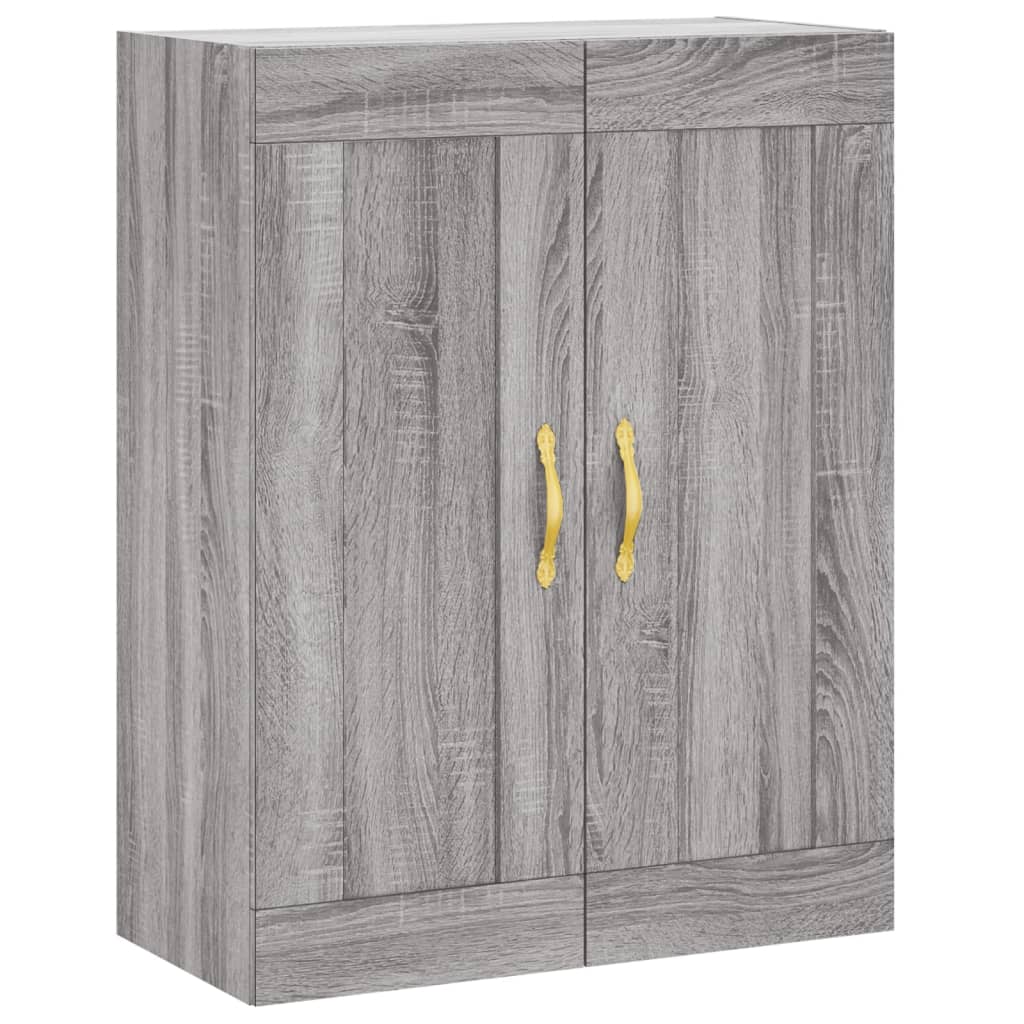 Aparador alto madera contrachapada gris sonoma 69,5x34x180 cm V9656 Vetonek