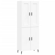 Aparador alto madera contrachapada blanco 69,5x34x180 cm V9915 Vetonek
