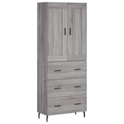 Aparador alto madera contrachapada gris sonoma 69,5x34x180 cm V1895 Vetonek