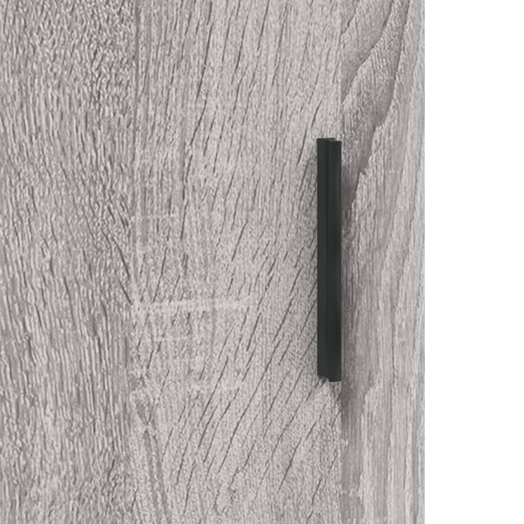 Aparador alto madera contrachapada gris sonoma 69,5x34x180 cm V1895 Vetonek