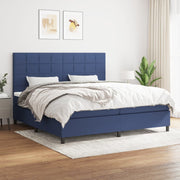Cama box spring com colchão de tecido azul 200x200 cm V4717 Vetonek