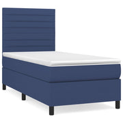 Cama box spring com colchão de tecido azul 80x200 cm V4793 Vetonek