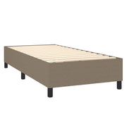 Cama box spring com colchão de tecido cinza taupe 90x200 cm V4939 Vetonek