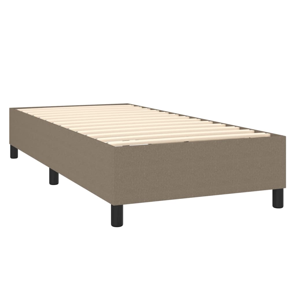 Cama box spring com colchão de tecido cinza taupe 90x200 cm V4939 Vetonek