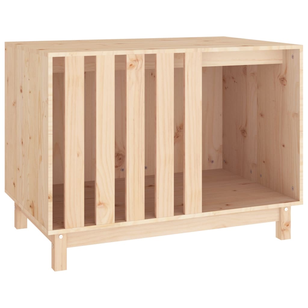 Caseta para perros madera maciza de pino 90x60x67 cm