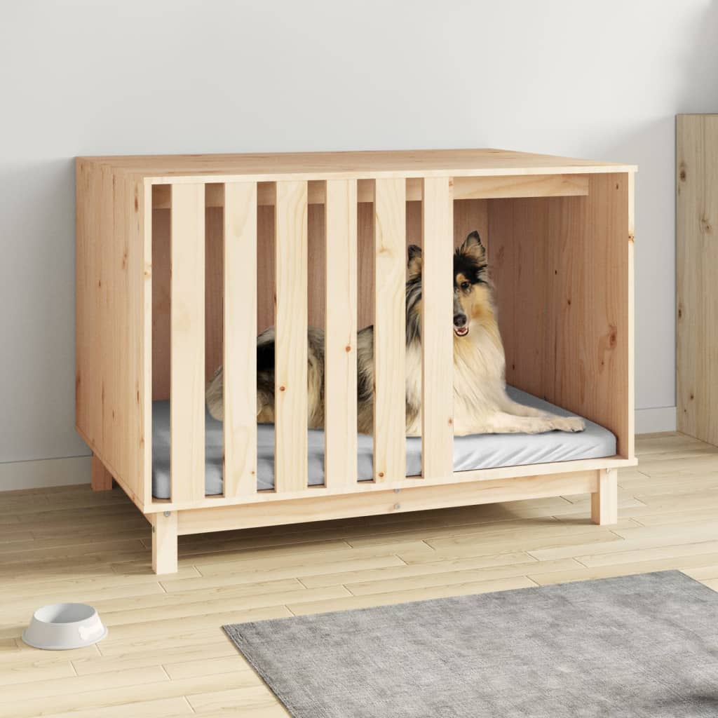 Vetonek Caseta para perros madera maciza de pino 100x70x72 cm