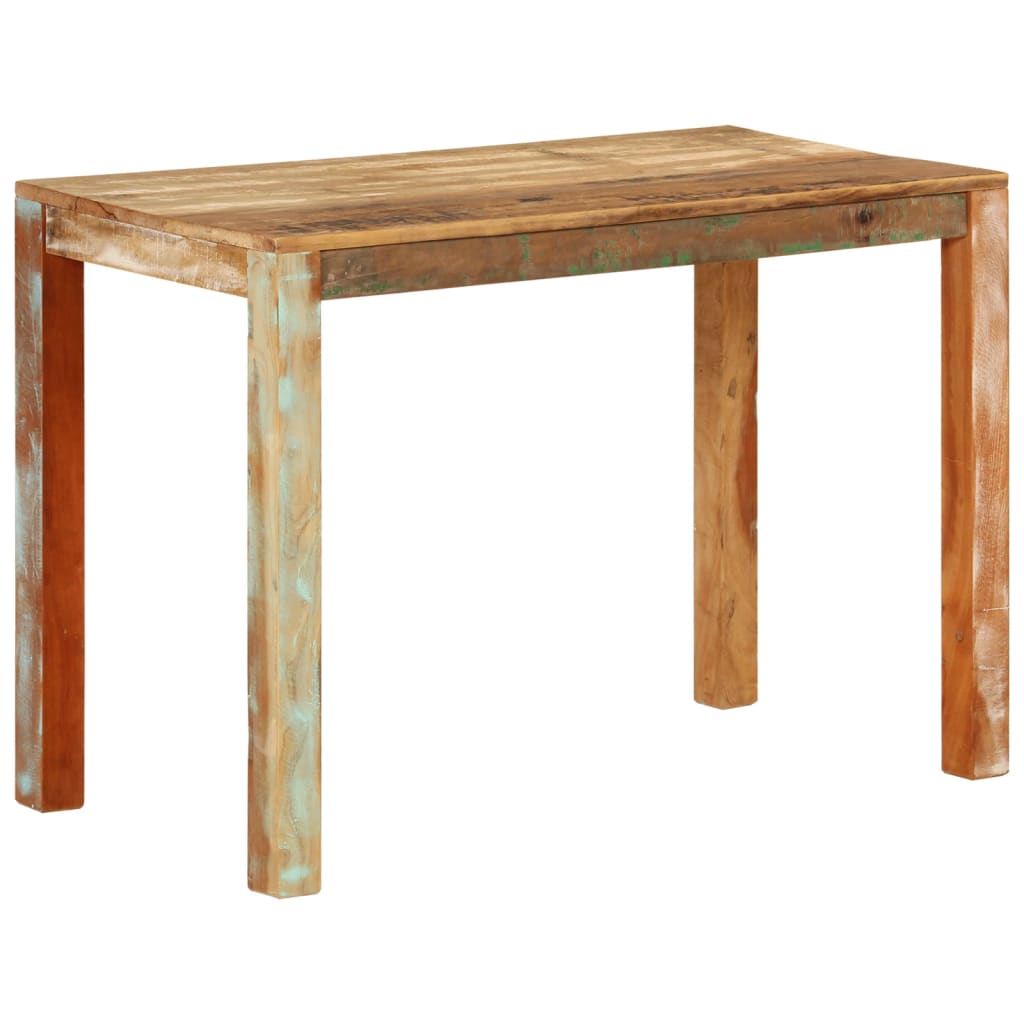 Vetonek Mesa de comedor madera maciza reciclada 110x55x76 cm