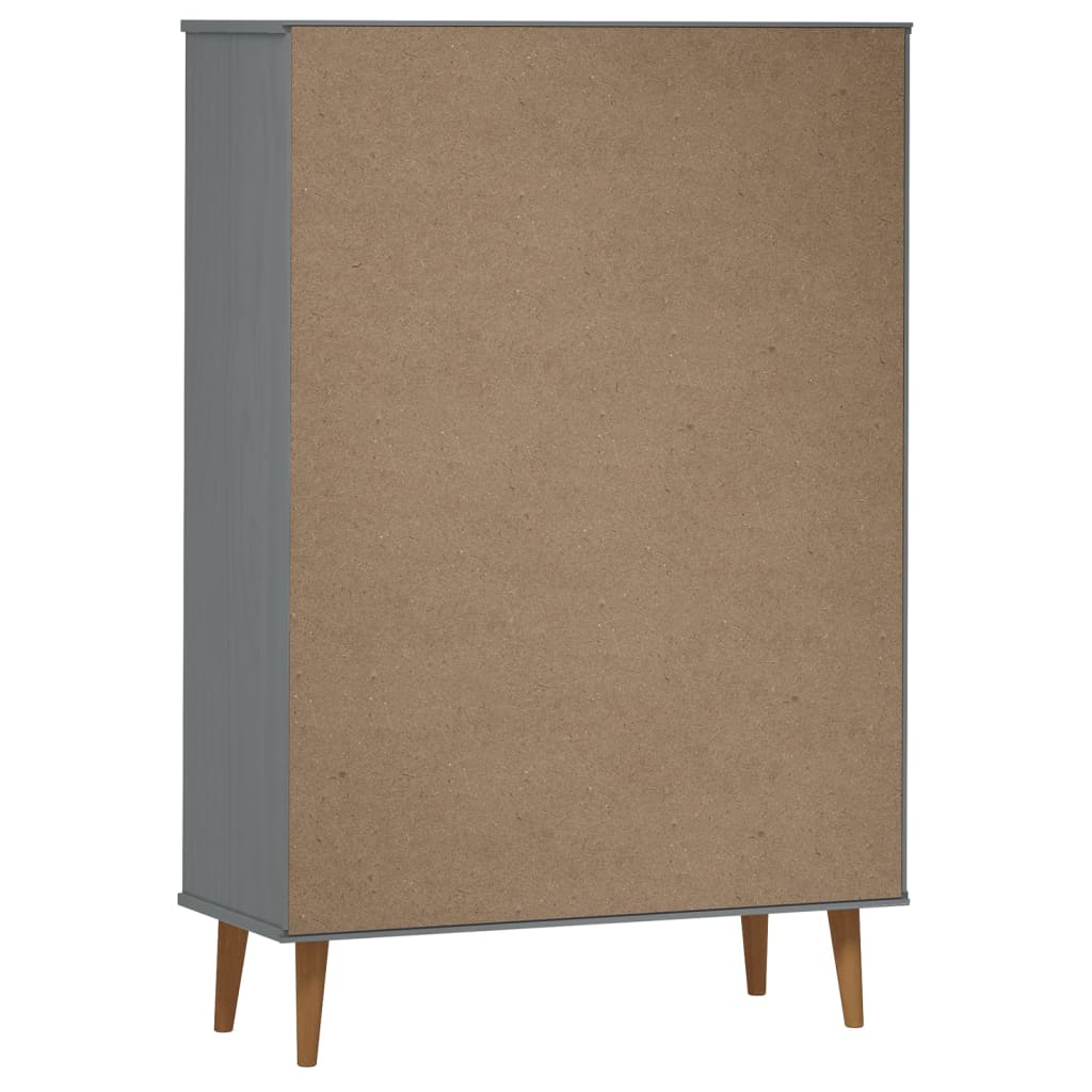 Librería MOLDE madera maciza de pino marrón 90x35x133,5 cm vidaXL