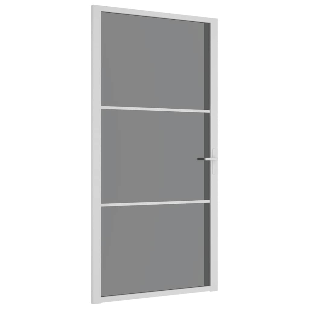 Puerta Interior Vidrio Templado y Aluminio Blanco 102,5x201,5 cm