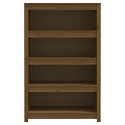 Estantería madera maciza de pino marrón miel 80x35x126 cm v6389 - Vetonek