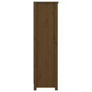 Estantería madera maciza de pino marrón miel 80x35x126 cm v6389 - Vetonek