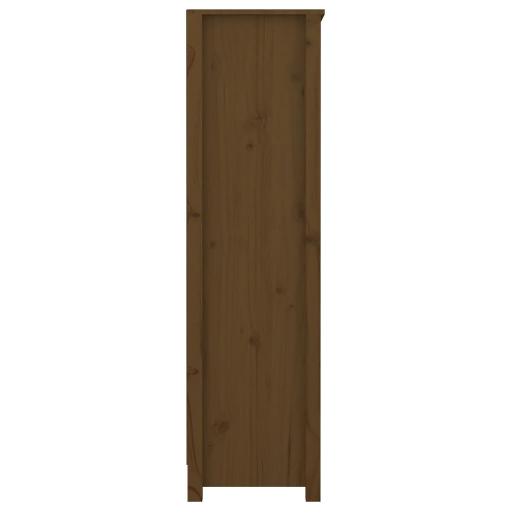 Estantería madera maciza de pino marrón miel 80x35x126 cm v6389 - Vetonek