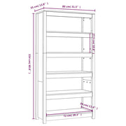 Estantería madera maciza de pino 80x35x154 cm V6402 Vetonek