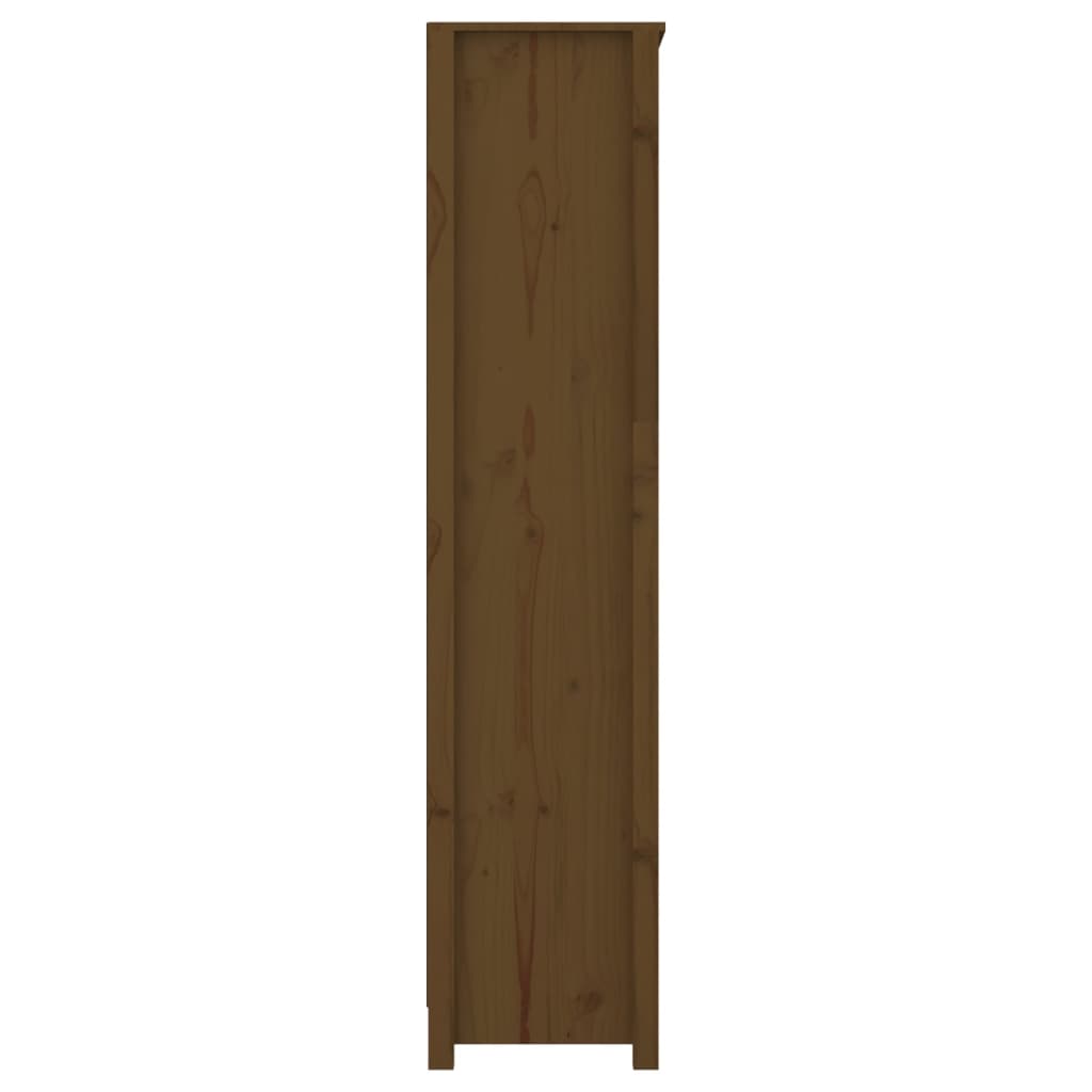 Estantería madera maciza de pino marrón miel 80x35x154 cm v6433 - Vetonek