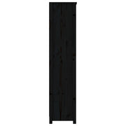 Estantería madera maciza de pino negra 80x35x154 cm v6440 - Vetonek