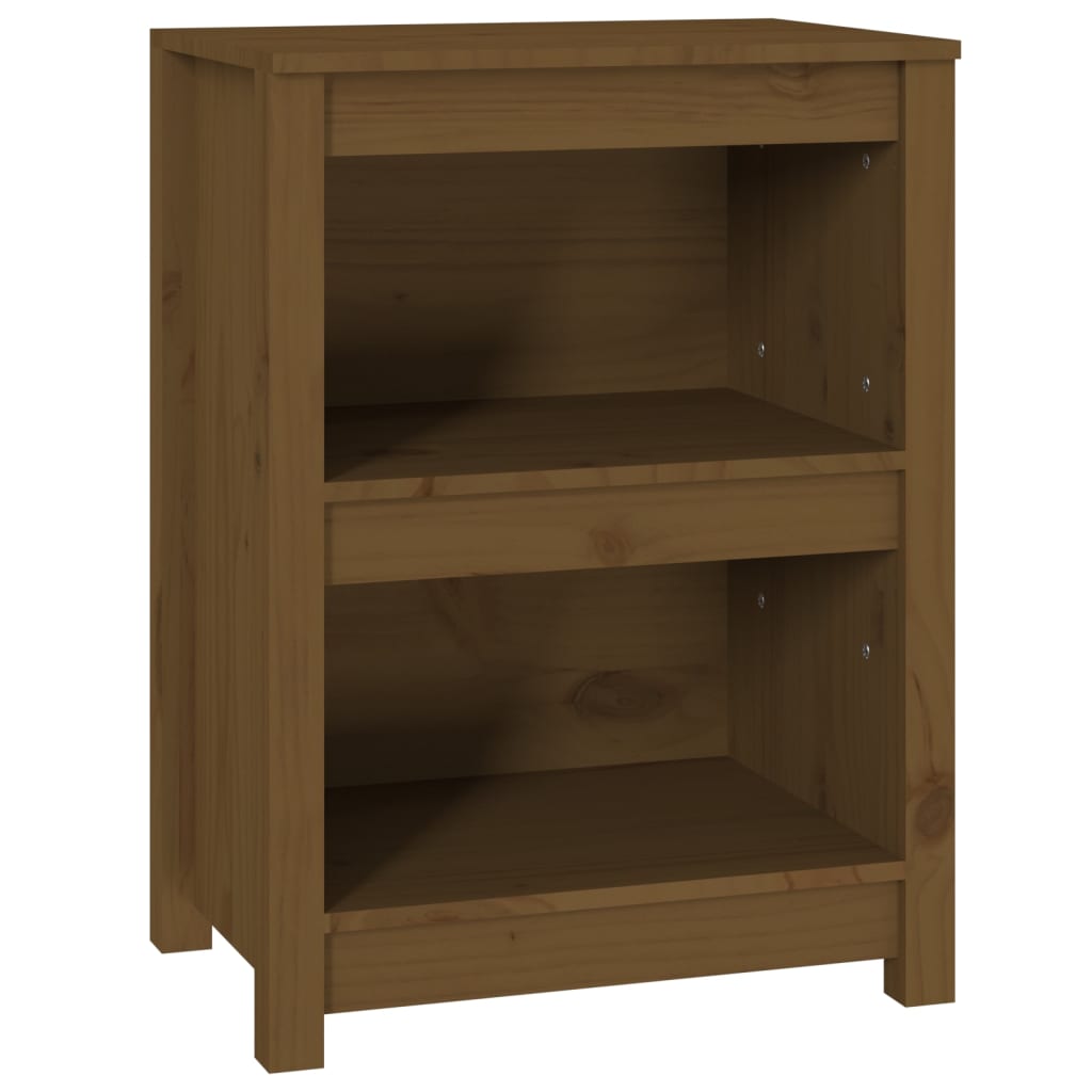Vetonek Estantería madera maciza de pino marrón miel 50x35x68 cm