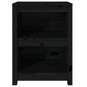 Estantería madera maciza de pino negra 50x35x68 cm v6549 - Vetonek