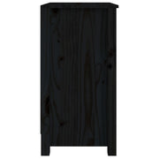 Estantería madera maciza de pino negra 50x35x68 cm v6549 - Vetonek