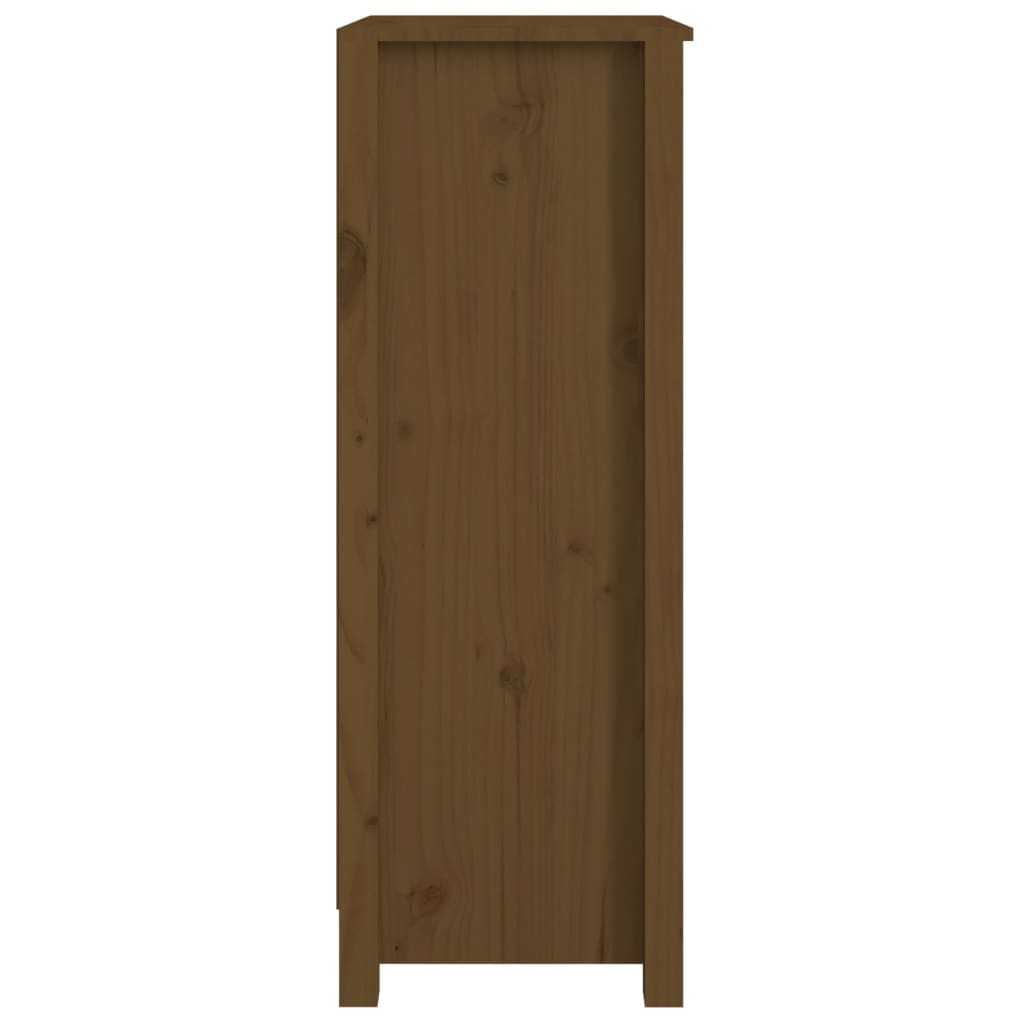 Estantería madera maciza de pino marrón miel 50x35x97 cm v6587 - Vetonek