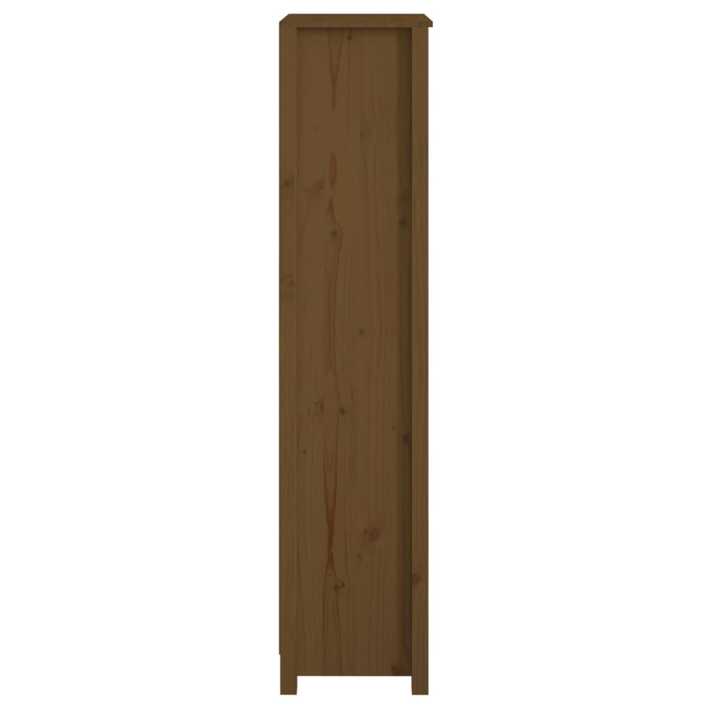 Estantería madera maciza de pino marrón miel 50x35x154 cm - Vetonek