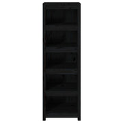 Estantería madera maciza de pino negra 50x35x154 cm v6693 - Vetonek