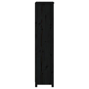 Estantería madera maciza de pino negra 50x35x154 cm v6693 - Vetonek