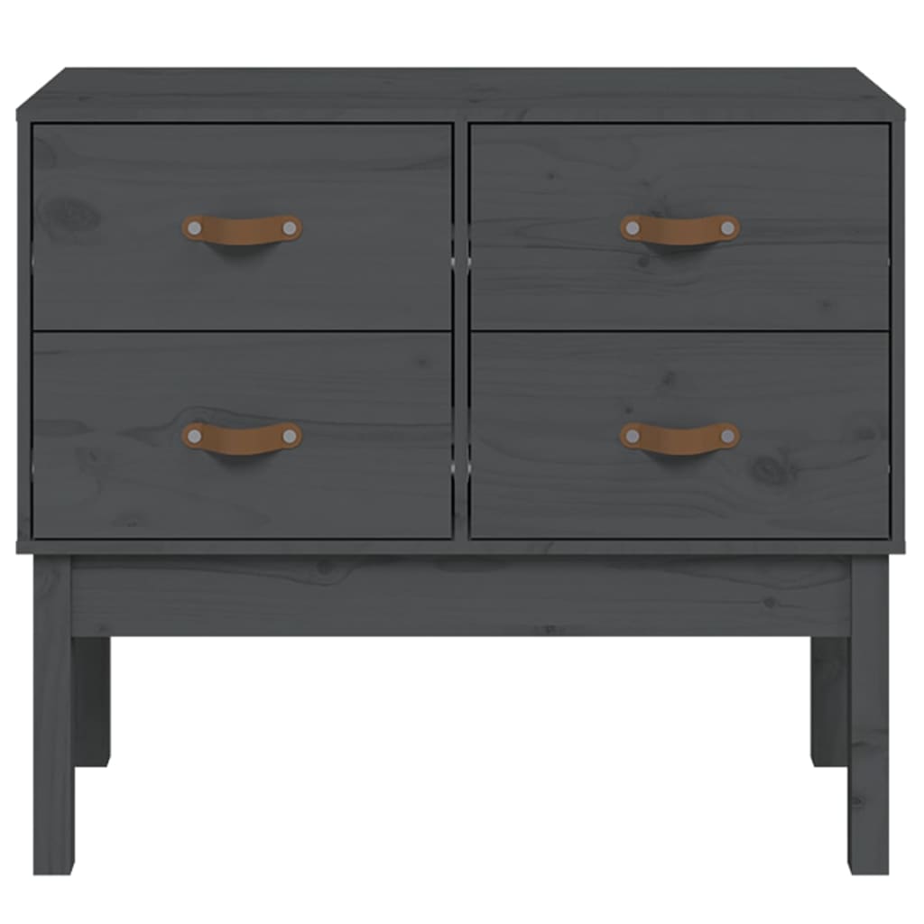 Gray pine pine wood console furniture 90x40x78 cm