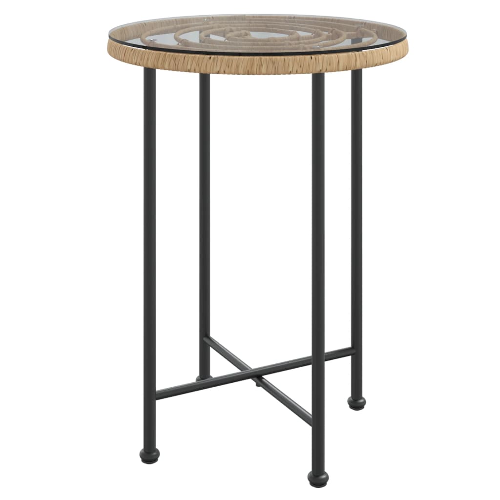 Mesa de comedor de vidrio templado y acero 55 cm vidaXL