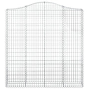 Cestas de gaviones 10 uds forma de arco hierro 200x30x200/220cm V1260 Vetonek