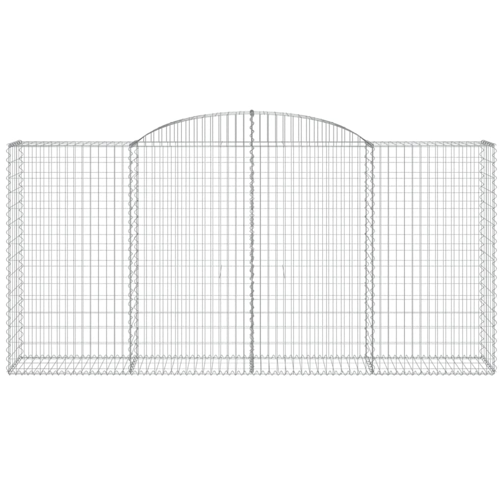 Cestas gaviones 7 uds forma de arco hierro 300x50x140/160 cm v3256 - Vetonek