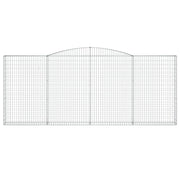 Cestas gaviones 7 uds forma de arco hierro 400x30x160/180 cm v4932 - Vetonek