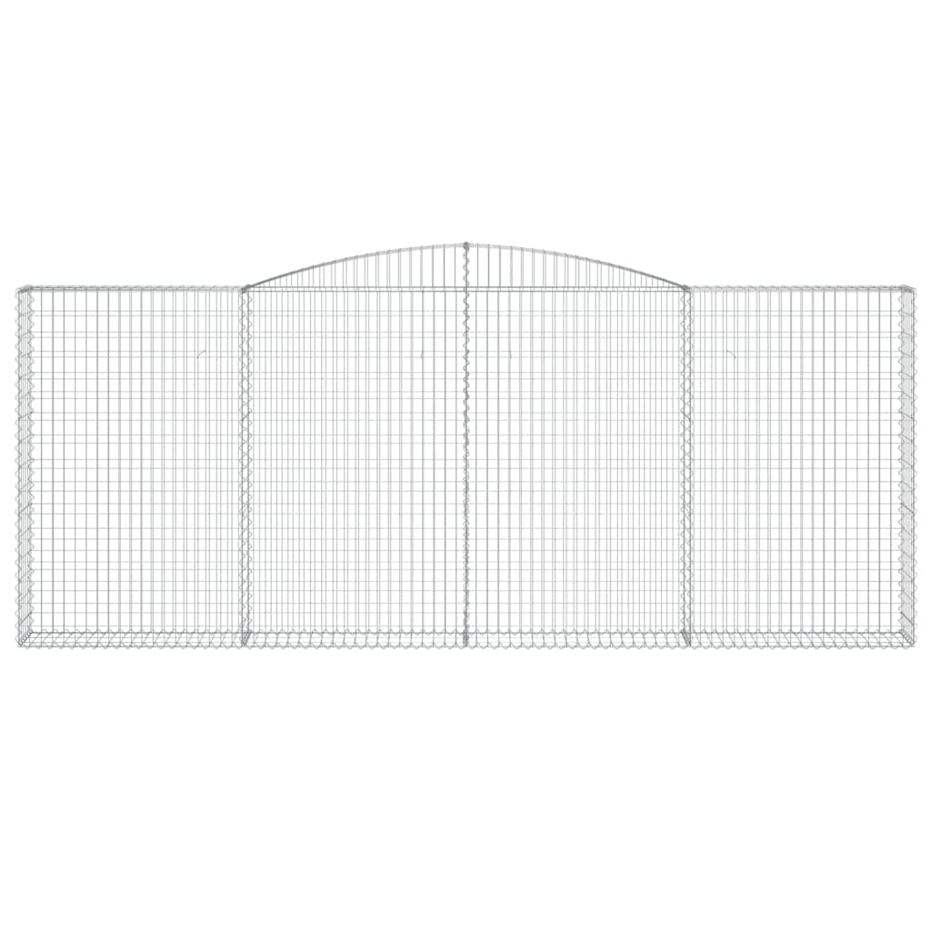 Cestas gaviones 7 uds forma de arco hierro 400x30x160/180 cm v4932 - Vetonek