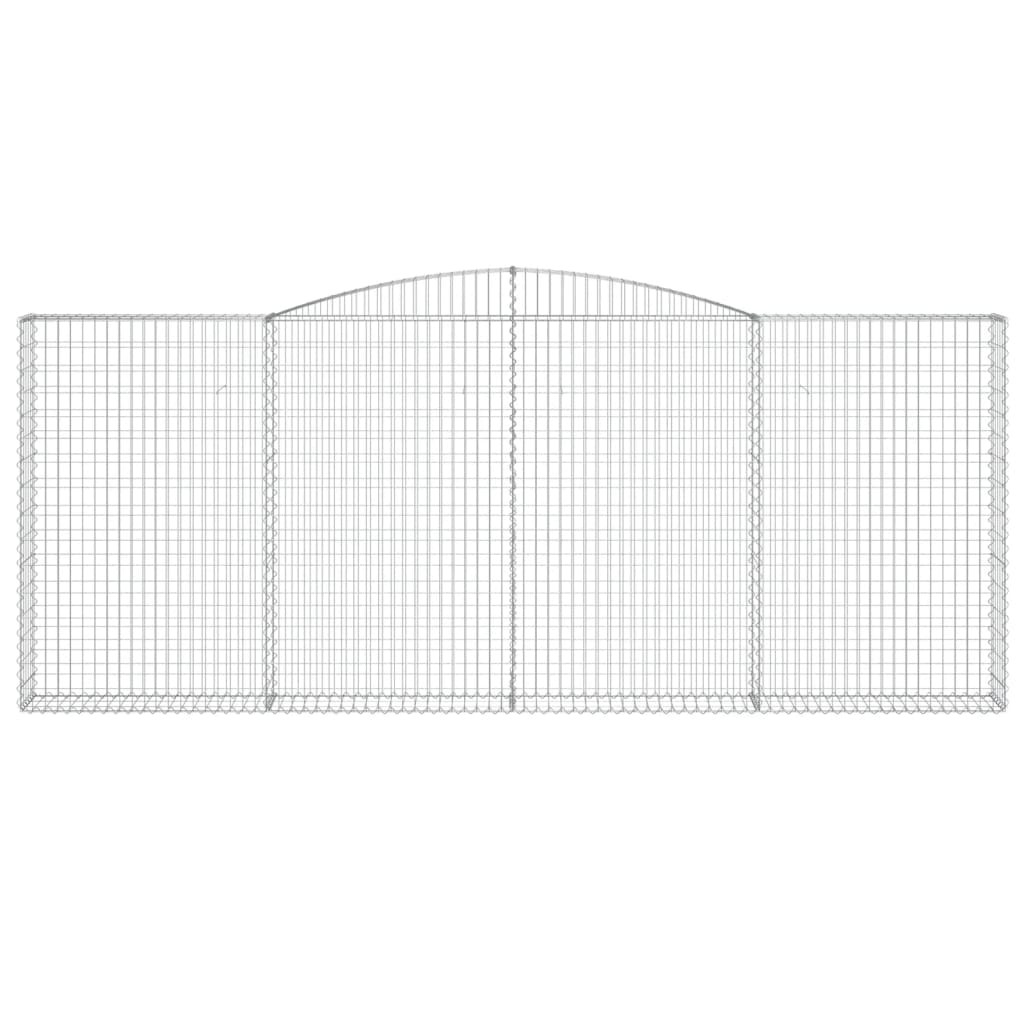 Cestas gaviones 8 uds forma de arco hierro 400x30x160/180 cm v4949 - Vetonek