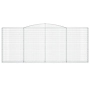 Cestas gaviones 9 uds forma de arco hierro 400x30x160/180 cm v4956 - Vetonek