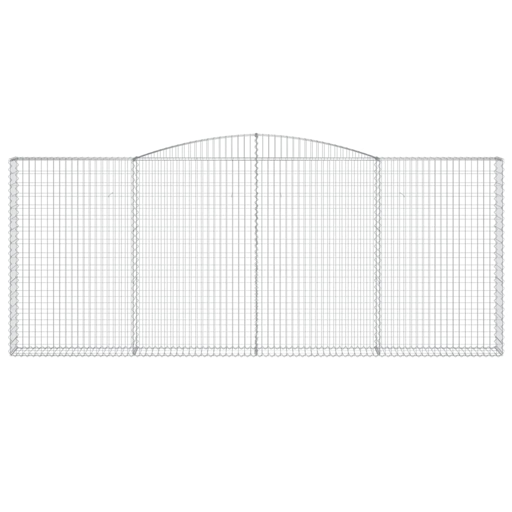 Cestas gaviones 9 uds forma de arco hierro 400x30x160/180 cm v4956 - Vetonek