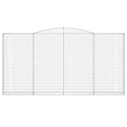 Cestas de gaviones 10 uds forma de arco hierro 400x30x200/220cm V5229 Vetonek